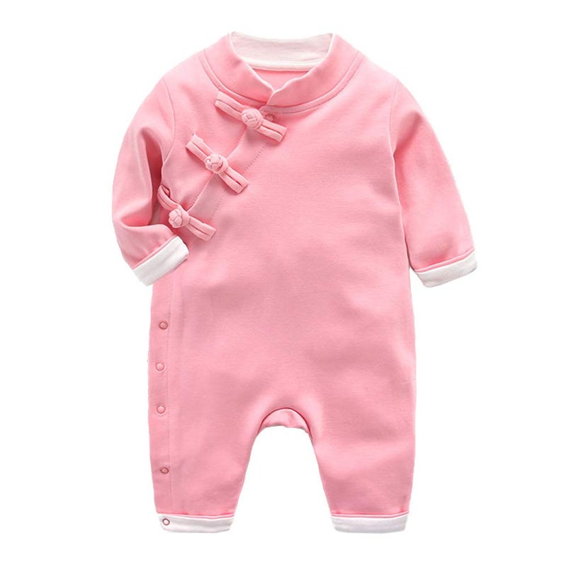 Mud Kingdom Baby Onesie Chinese New Year Jumpsuit Long Sleeve Romper Pink 24 Months - Image 1