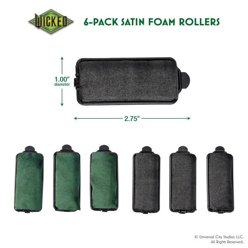 CONAIR Wicked Elphaba 6PK Satin Rollers - hair rollers - foam rollers - heatless hair curlers - Scunci by Conair - Image 3