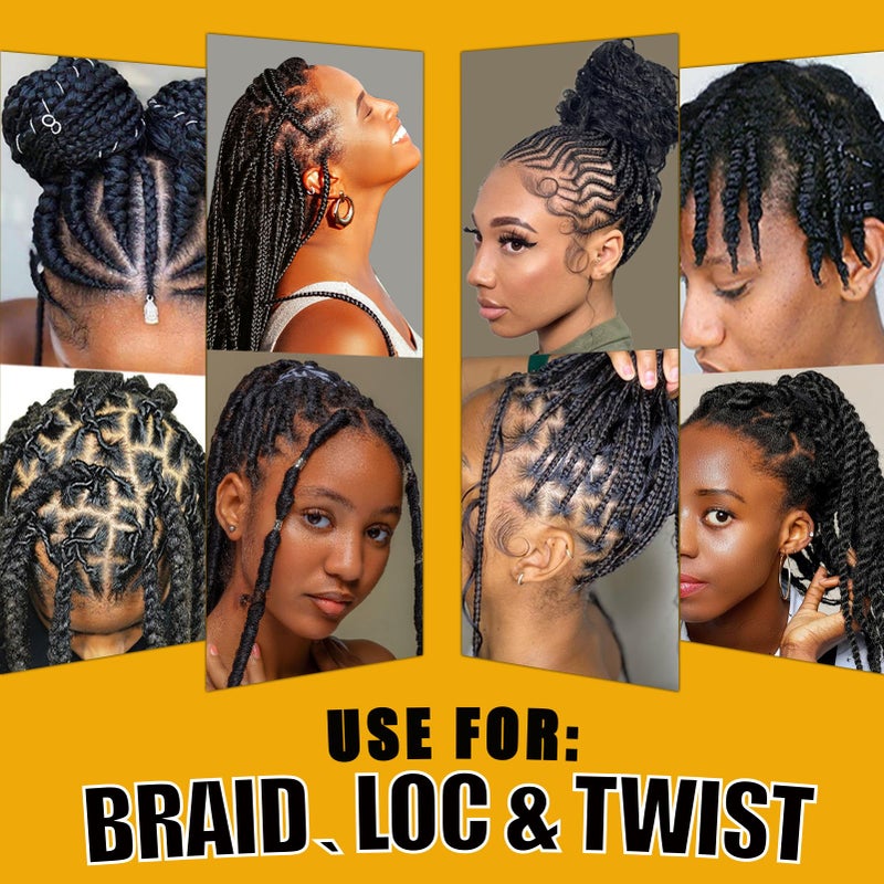 Goiple 8.8OZ Strong Hold Braiding Gel for Twists, Locs, Cornrows - Tames Frizz, High Shine, No Flake, Easy Edge Control - Image 3
