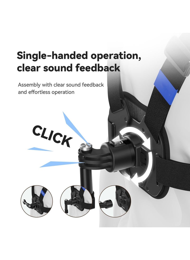 SYOSI Chest Mount Harness Chest Strap with, Adjustable Chest Strap, Breathable Material, for DJI osmo and More Action Cameras  - Image 2
