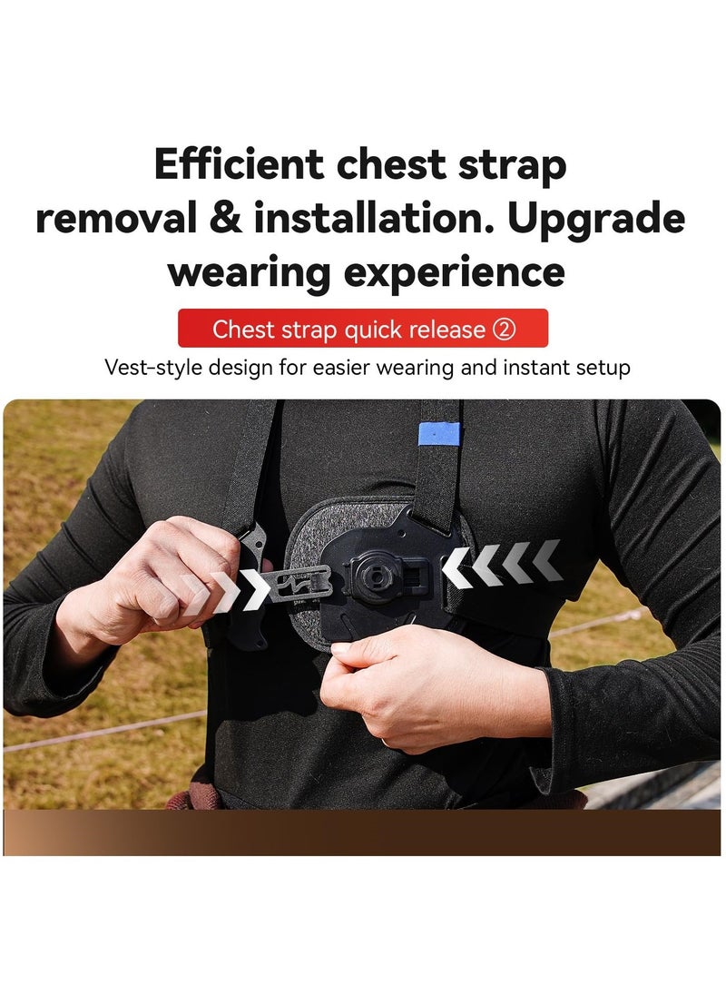 SYOSI Chest Mount Harness Chest Strap with, Adjustable Chest Strap, Breathable Material, for DJI osmo and More Action Cameras  - Image 5