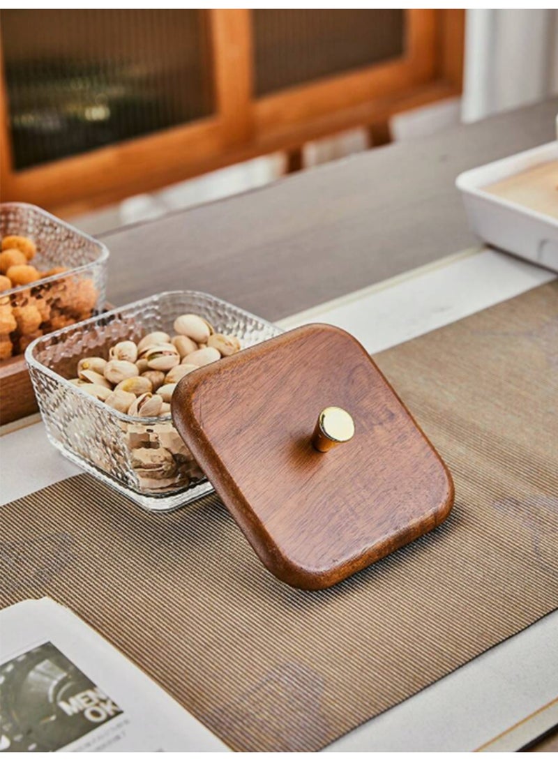 Vonqu Wood Grain Fruit Plate – Versatile Serving Tray for Dried Fruits, Nuts, Candy, Cookies, Chips, and Party Snacks - Image 4