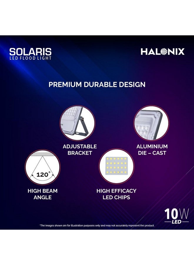 Halonix Halonix 10W Solaris Waterproof Outdoor led Flood Light |Halogen Light,Focus Light for Garage,Parking,Shop -(Cool White)-Pack of 1|Short Circuit & Surge Protection with IP66 Rated-Aluminium - Image 2