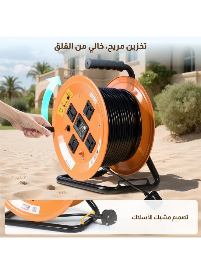 Biki 4-outlet extension cable reel, 20 meters long - Image 3