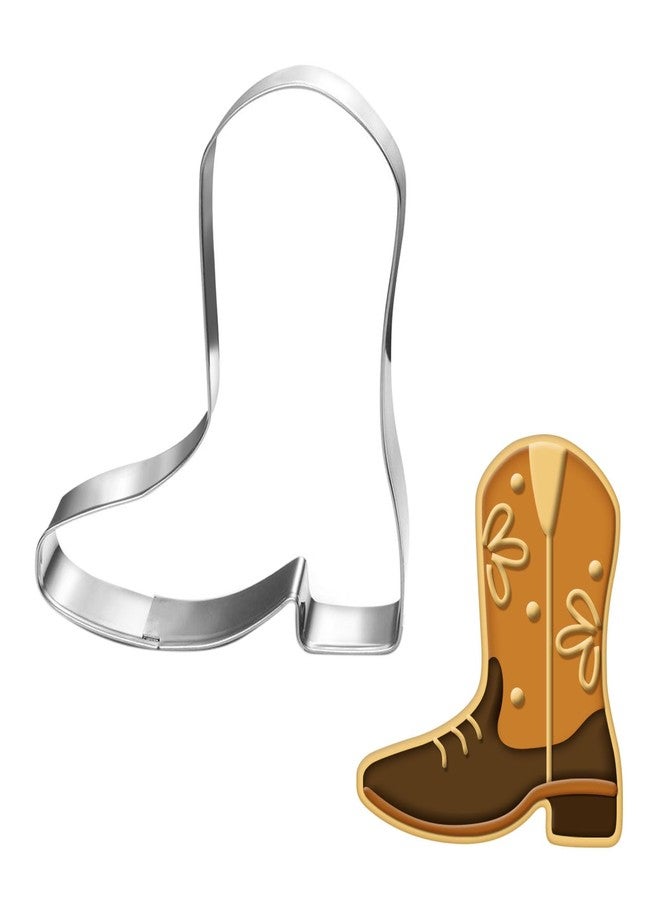 LUBTOSMN قطاعة بسكويت على شكل حذاء رعاة البقر من لوبتوسمن - 3.5 بوصة - آمنة للغسل في غسالة الصحون - قالب بسكويت وفوندان للخبز - Image 2