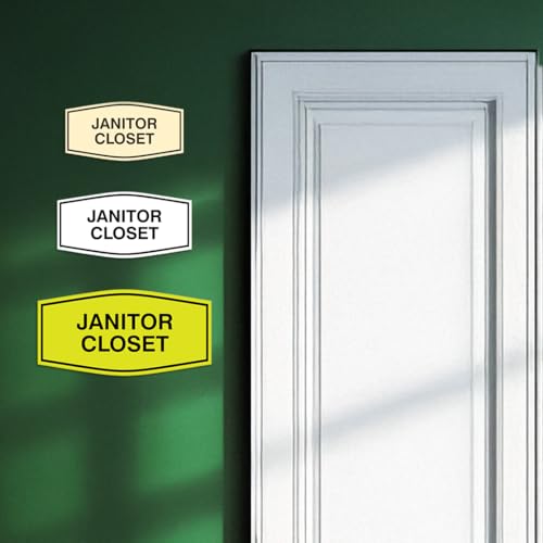 All Quality Fancy Janitor Closet Sign (Brushed Silver) - Small - Image 4