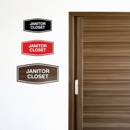 All Quality Fancy Janitor Closet Sign (Brushed Silver) - Small - Image 3