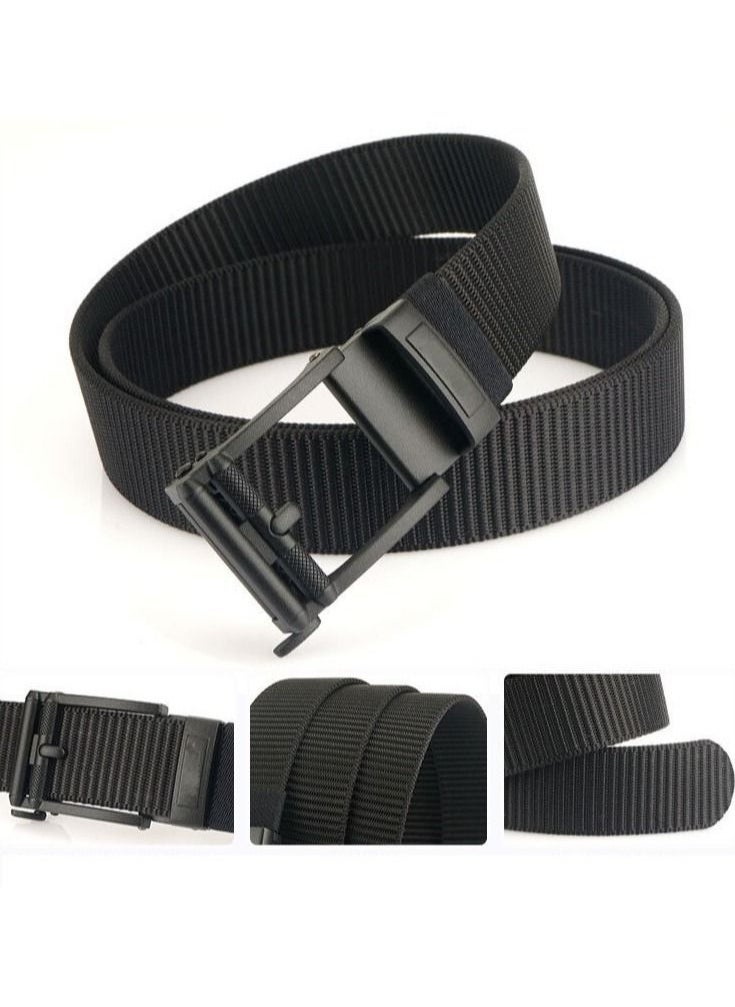 Generic - Men's belt Youth student automatic buckle youth nylon tactical braided belt casual everything trend - Image 1