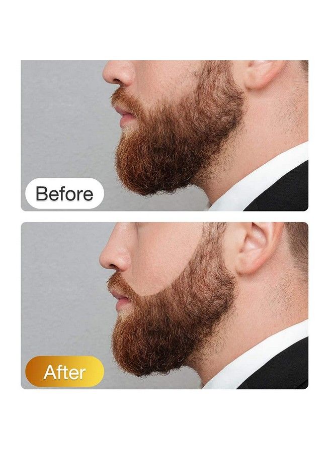 VERONNI Black Beard Pen Filler For Men Beard Thickener Kit Long Lasting Moustache and Eyebrows Beard Pen with a MicroFork Tip Applicator Includes Bristle Brush for Blending Set(Black) - Image 3