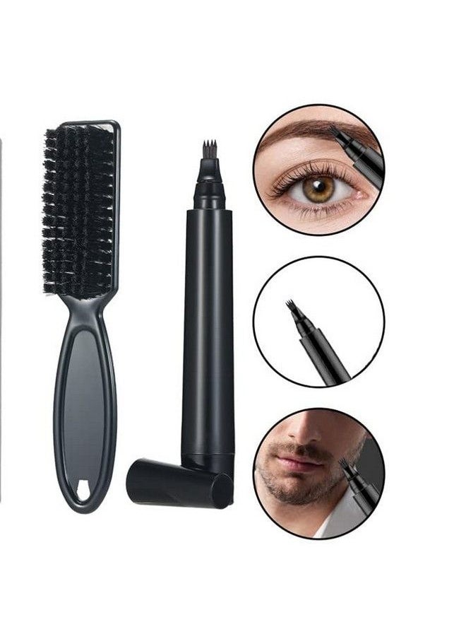 Black Beard Pen Filler For Men Beard Thickener Kit Long Lasting Moustache and Eyebrows Beard Pen with a MicroFork Tip Applicator Includes Bristle Brush for Blending Set(Black) - pzsku/Z3EA40D7849F25D01C66AZ/45/_/1678697807/4bf59196-2cd0-4cad-9226-c769080c74f4