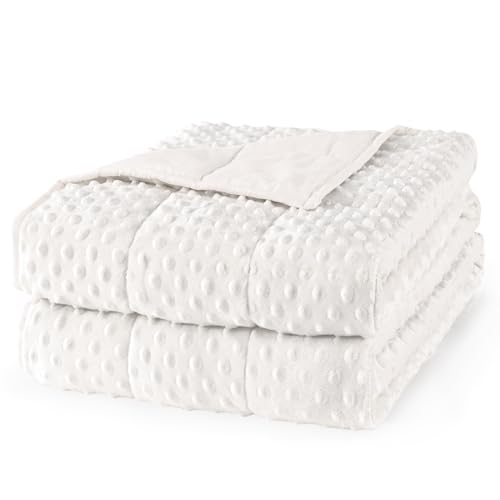 Mr. Sandman Weighted Blanket for Adults, Heavy Blanket for Woman, Man Sleeping/Calm, Soft and Cozy Weighted Throw Blankets, Machine Washable, 48 x 72in, 15 lbs, White - Image 1