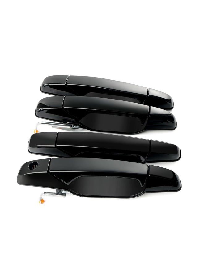 BELKEBIR 4 PCS Black Exterior Door Handle Front Rear Driver Passenger Compatible with 2007-2014 Chevy Silverado Suburban Avalanche Tahoe, GMC Sierra Yukon, Escalade Replaces 20828258, 22738721, 25960525 - Image 1