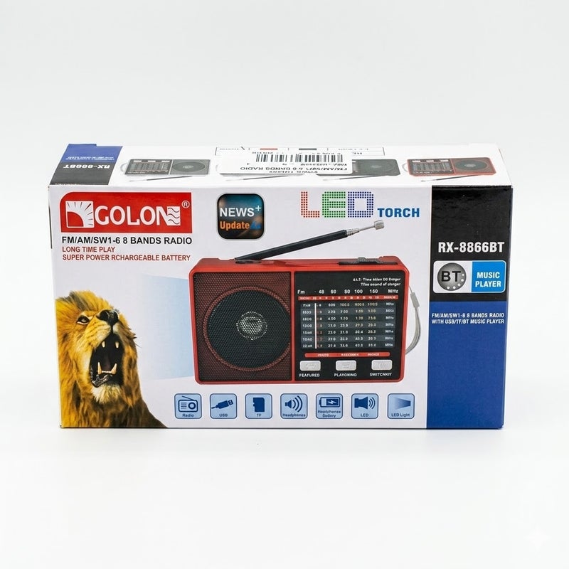 Portable AM/FM Radio with Antenna Multi-Band Classic Radio with USB & Memory Card Support - A1-323 - Image 5