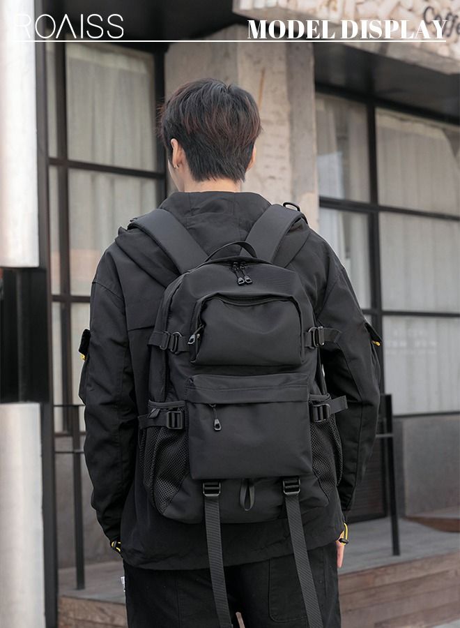 roaiss Classic Large Capacity Backpack Multifunction Casual Water Resistant Oxford Double Shoulder School Bag  - Image 2