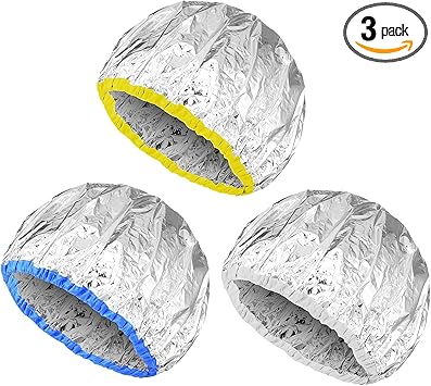 3 Pack Hair Cap Hair Dye Cap Heat Cap for Deep Conditioning Aluminum Foil Shower Caps Reusable Hair Cap for Oil Treatment Hair Dye Cap For Home Salon  - Image 1
