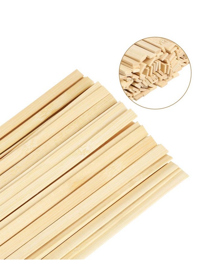 بليلي 60 قطعة من أعواد الخيزران الخشبية للحرف اليدوية، أعواد طويلة جدًا للحرف اليدوية (طول 15.7 بوصة × عرض 3/8 بوصة) - Image 4