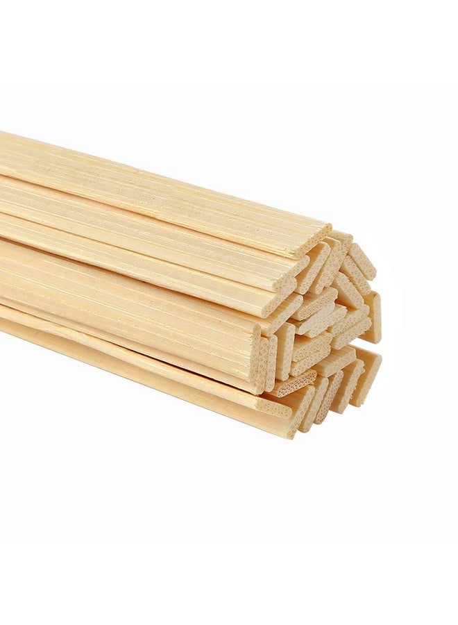 بليلي 60 قطعة من أعواد الخيزران الخشبية للحرف اليدوية، أعواد طويلة جدًا للحرف اليدوية (طول 15.7 بوصة × عرض 3/8 بوصة) - Image 1