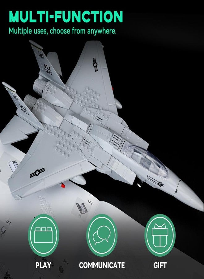 ArtorBricks Air Force Series F-15 Eagle Fighter Airplane Military Building Set Adult Gift.Including Model Display Rack (223 Pieces) - Image 4
