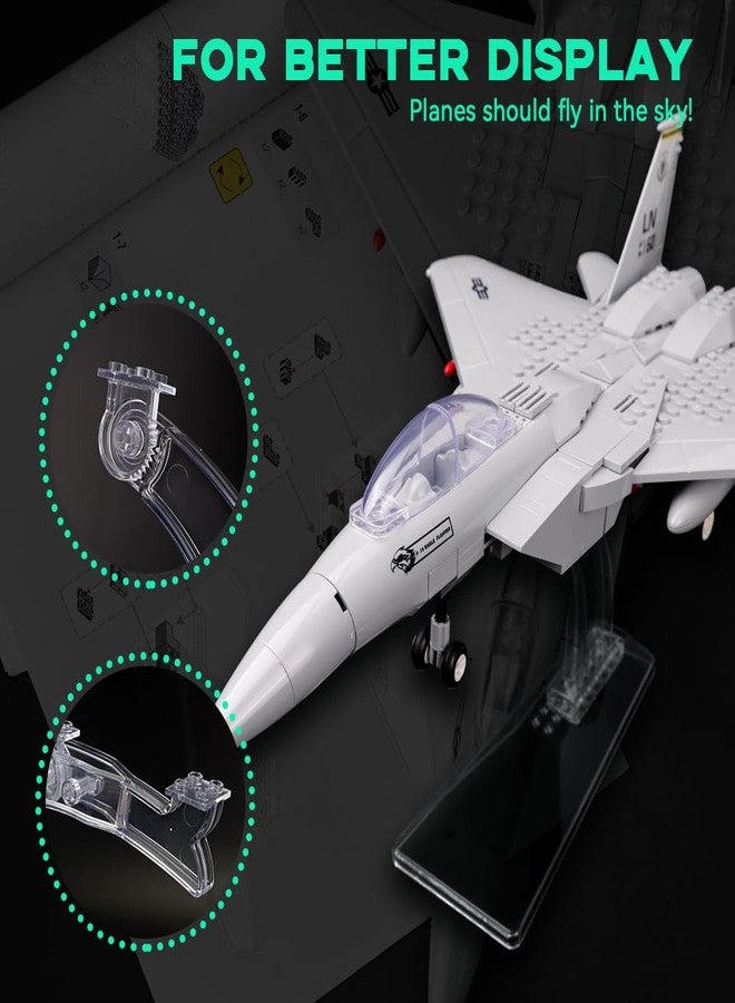 ArtorBricks Air Force Series F-15 Eagle Fighter Airplane Military Building Set Adult Gift.Including Model Display Rack (223 Pieces) - Image 3