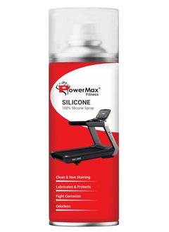 PowerMax Fitness Fitness® Pms-500S Multi-Purpose 100% Pure Silicone Treadmill Spray Lubricant Oil, Full Belt Width Lubrication, No Odor & No Propellants, Nozzle Cap For Easy Application For All Treadmills  - Image 1