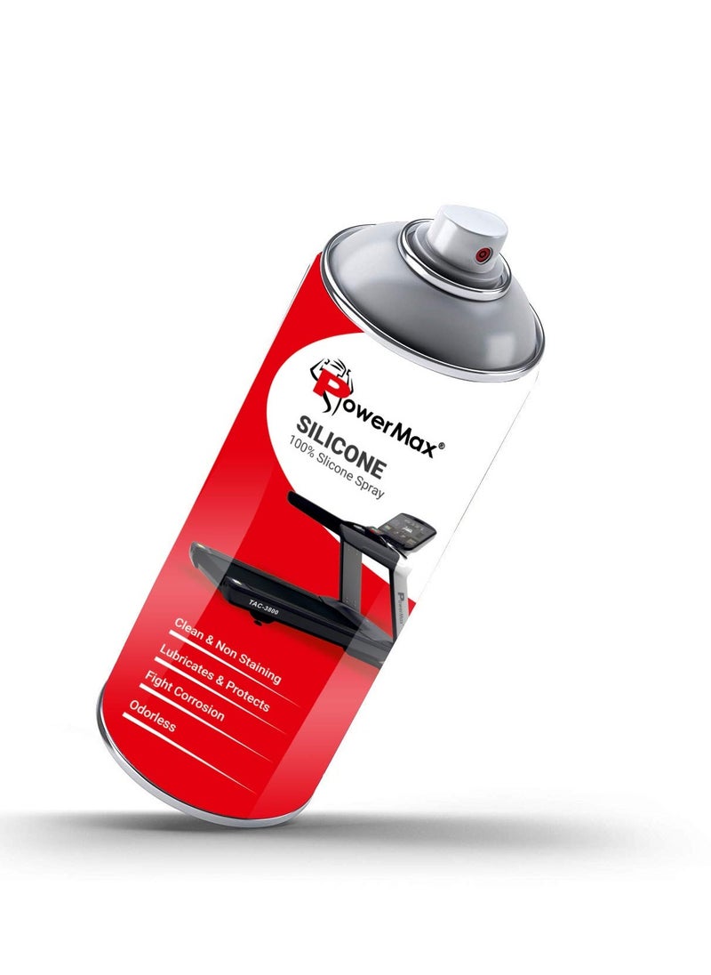 PowerMax Fitness Fitness® Pms-500S Multi-Purpose 100% Pure Silicone Treadmill Spray Lubricant Oil, Full Belt Width Lubrication, No Odor & No Propellants, Nozzle Cap For Easy Application For All Treadmills  - Image 3