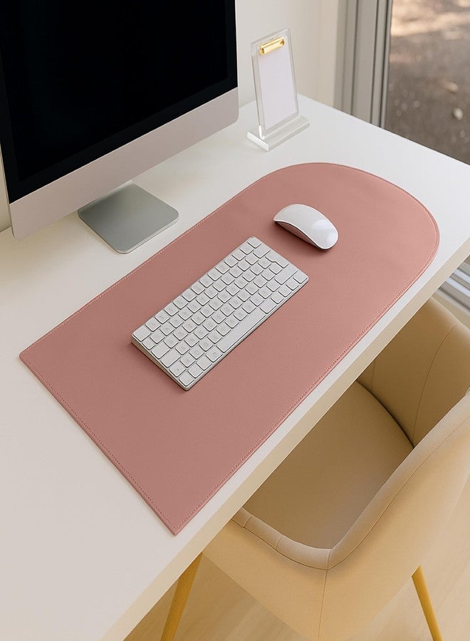 Orelle Arch Pink Desk Mat | Vegan Leather Desk Mat for Keyboard and Mouse, Laptop, Makeup Vanity | Computer Desk Pad Mat | Office Desk Cover Mat | Desk Blotter Mat | 30 x 15” | Dusty Rose - Image 3