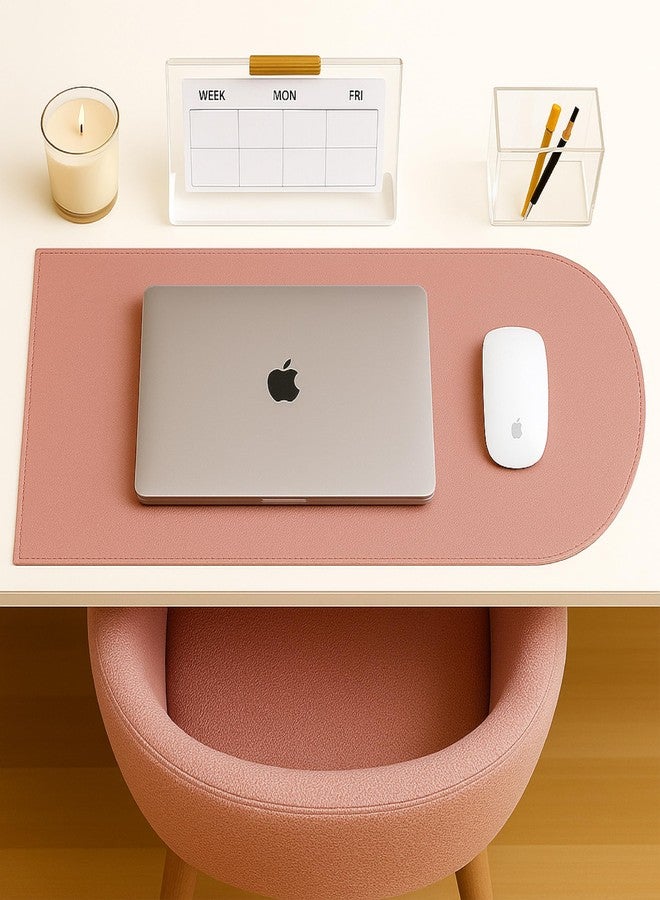 Orelle Arch Pink Desk Mat | Vegan Leather Desk Mat for Keyboard and Mouse, Laptop, Makeup Vanity | Computer Desk Pad Mat | Office Desk Cover Mat | Desk Blotter Mat | 30 x 15” | Dusty Rose - Image 1