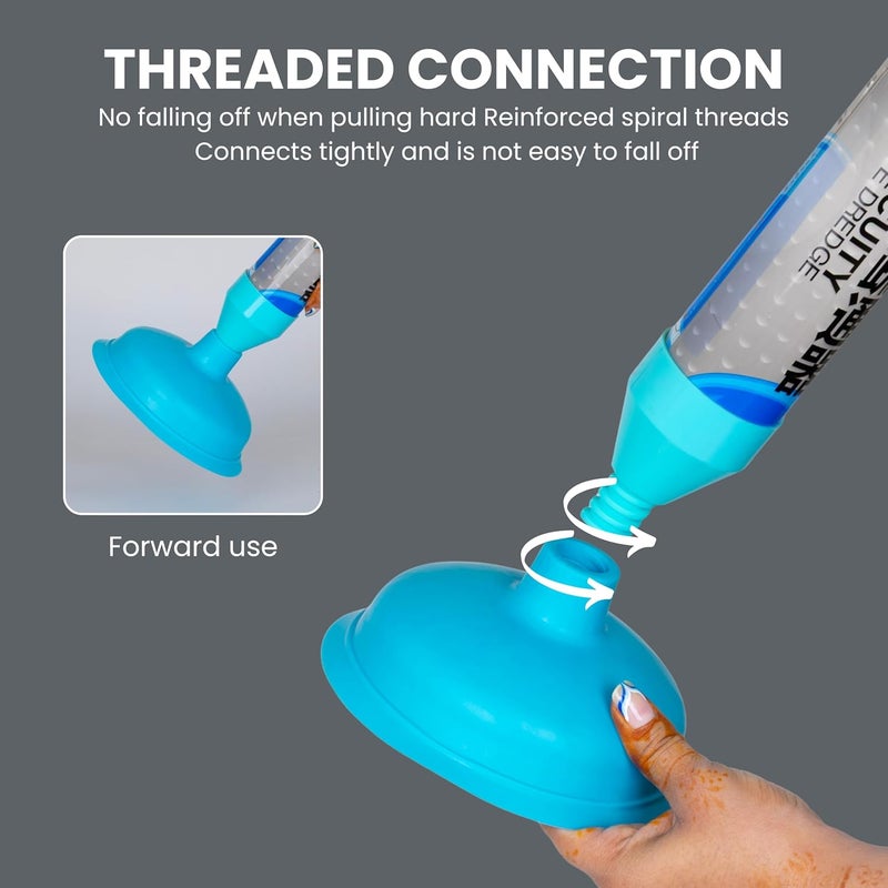 ARUP مضخة مرحاض قوية عالية الضغط متعددة الاستخدامات لتنظيف المجاري، الحمام، المطبخ، المرحاض الغربي، الدش، الأحواض، مزيل الهواء سهل التنظيف وسهل التخزين. (لون أزرق) - Image 5