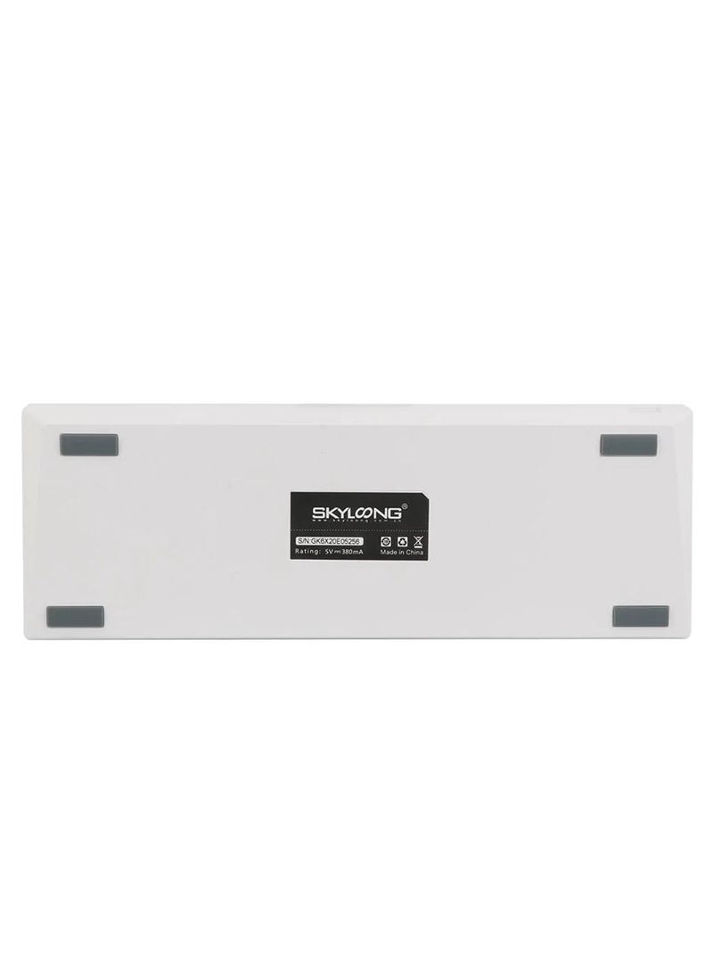 SKYLOONG SK64 Mechanical Gaming Keyboard – Gateron Optical Yellow Switch (White)