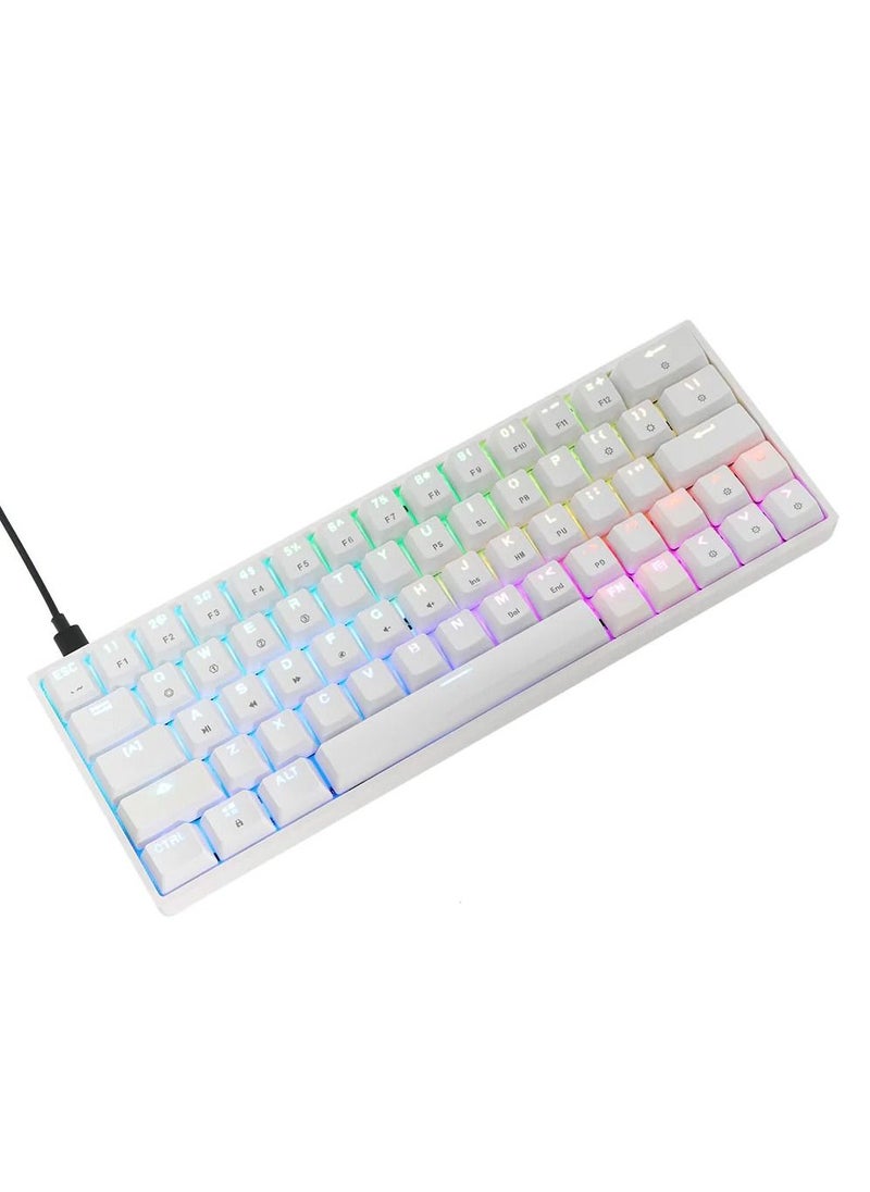 SKYLOONG SK64 Mechanical Gaming Keyboard – Gateron Optical Yellow Switch (White)