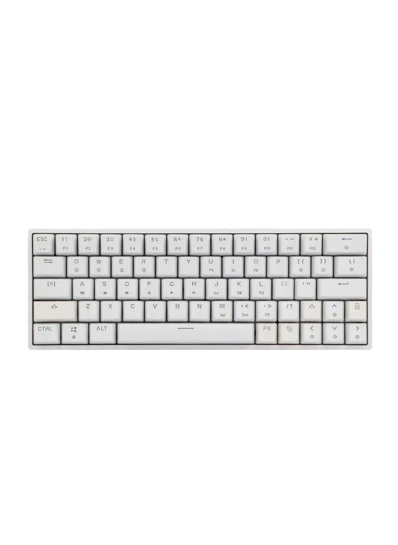 SKYLOONG SK64 Mechanical Gaming Keyboard – Gateron Optical Yellow Switch (White)
