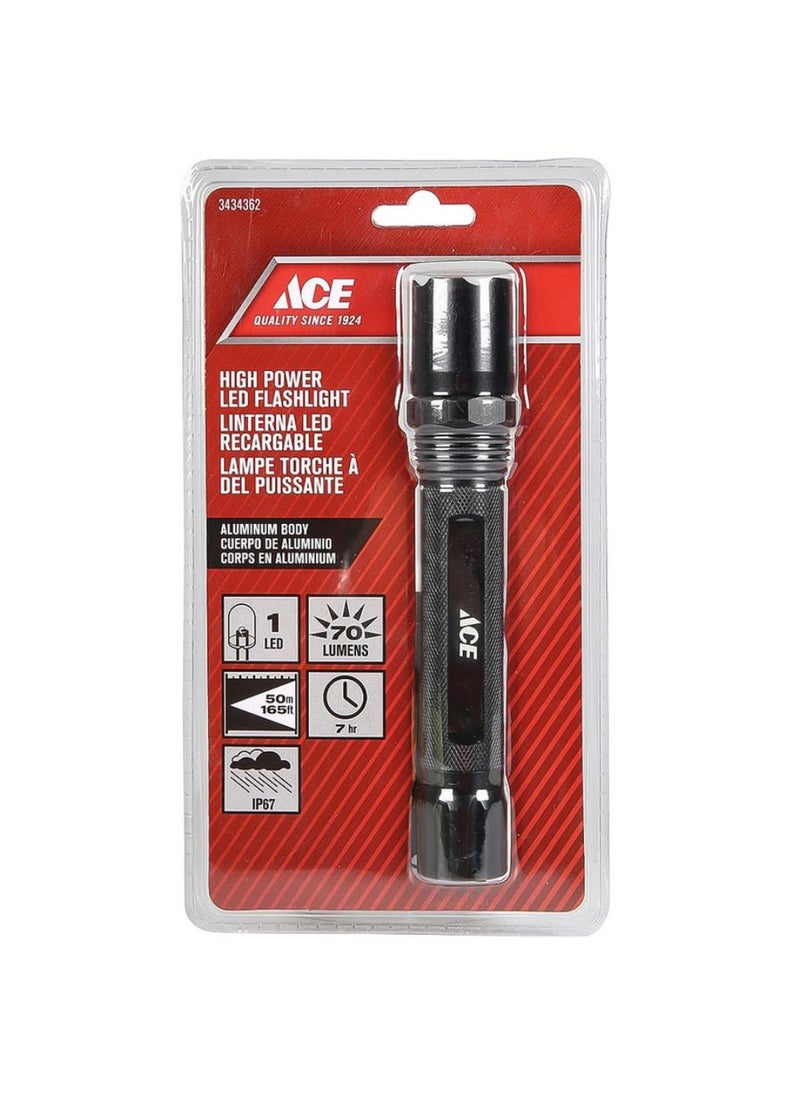 ACE Battery Operated LED Flashlight 7 Hours 70 Lumens 