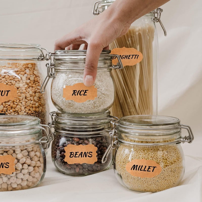 جيه زد اس ملصقات ورق كرافت بني، 300 قطعة، النمط 2 - Image 5