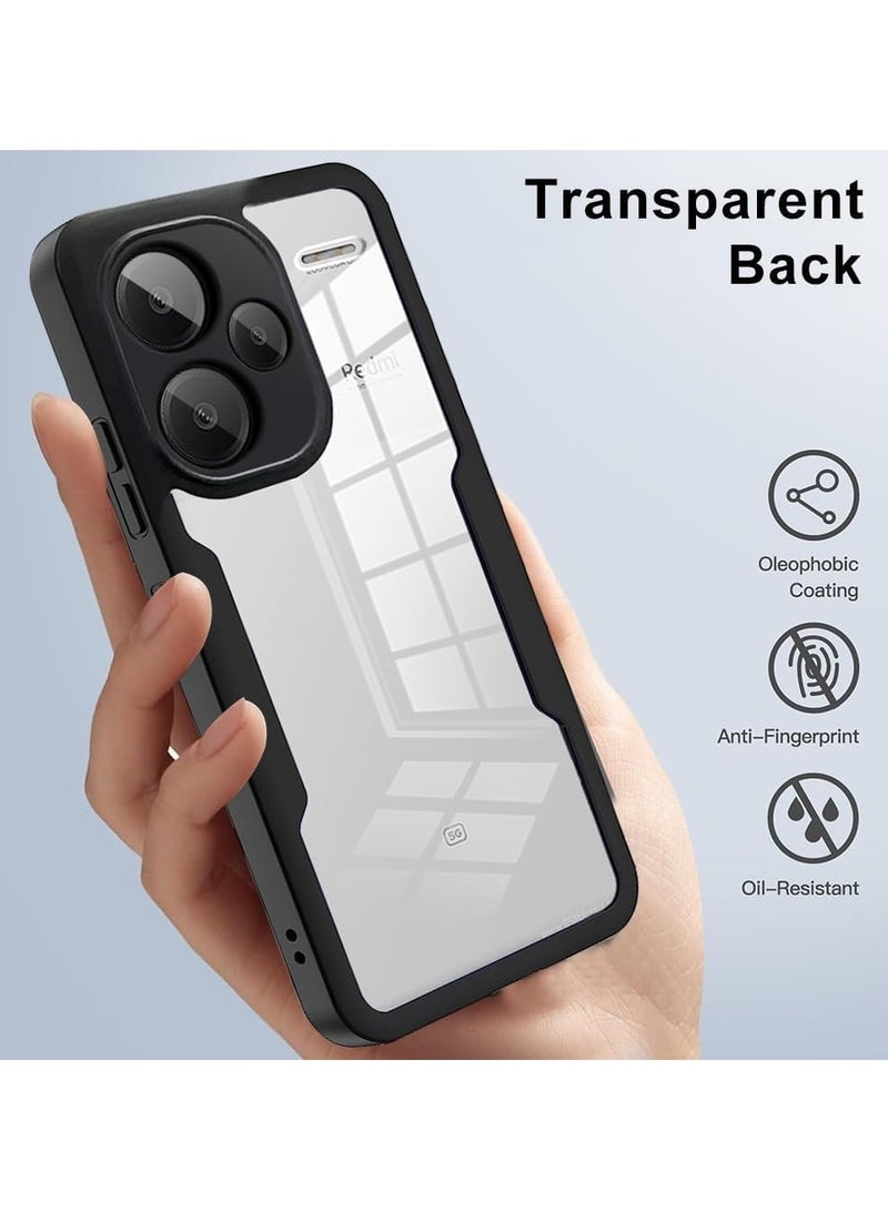 عام حافظة متوافقة مع حافظة شاومي ريدمي نوت 13 برو بلس 5 جرام ، حافظة هاتف شفافة لكامل الجسم ، واقي شاشة مدمج 360-غطاء واقي لكامل الجسم مقاوم للغبار والصدمات - Image 5