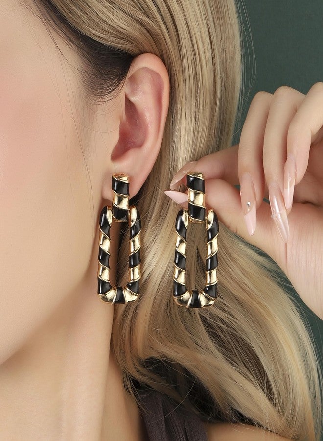 SALTY Anti Tarnish Gleaming Gold Drop Earrings Set for Women | Stylish Fashion Jewellery | Accessories for Girls | Minimal Jewelry | Ideal for Gifting | Marriage, Birthday | Gift for Valentine Day - Image 2