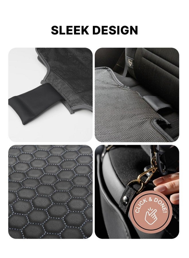 Owleys Premium Leather Car Seat Protector for Child Car Seat Cover from Dirt Scratches - Infant Car Seat Protector for Back Seat/Front Booster Seat Protector Under Baby Car Seat Waterproof 1pc Black - Image 3