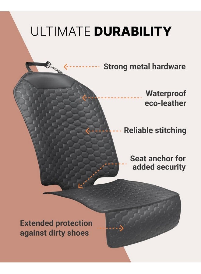 Owleys Premium Leather Car Seat Protector for Child Car Seat Cover from Dirt Scratches - Infant Car Seat Protector for Back Seat/Front Booster Seat Protector Under Baby Car Seat Waterproof 1pc Black - Image 5