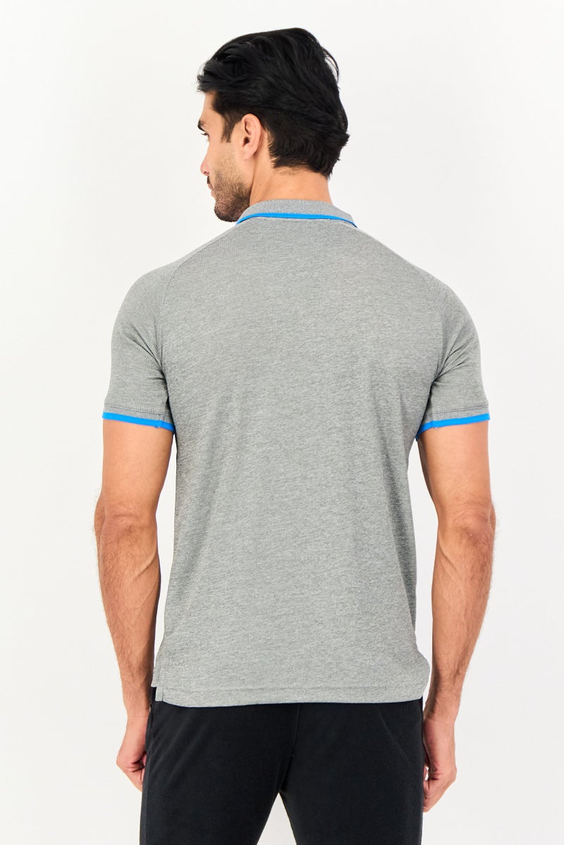 PUMA Men Regular Fit Short Sleeve Active Hero Outdoor Polo Shirt, Grey - Image 2