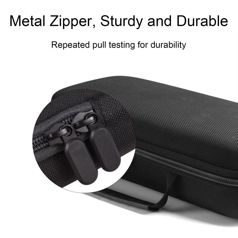 Microphone Case Dual Microphones Carrying Bag Mic Bag Storage Box Carry Case Water-resistant Shock-proof Black for Storing Two Microphones - Image 3
