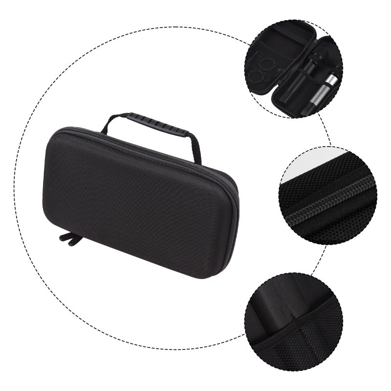 Microphone Case Dual Microphones Carrying Bag Mic Bag Storage Box Carry Case Water-resistant Shock-proof Black for Storing Two Microphones - Image 4