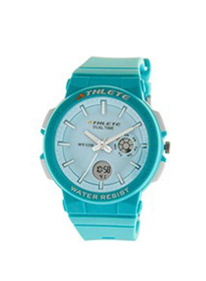 eliz Resin Strap Analog & Digital Wrist Watch ES8764L8BBB - 37mm - Blue