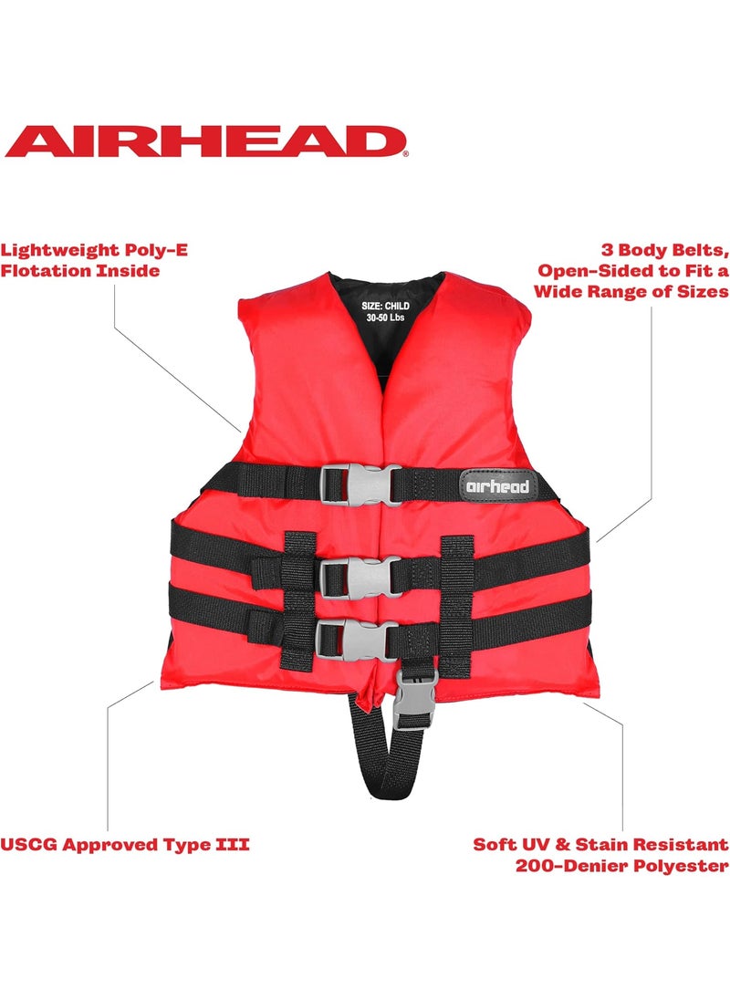 Airhead Airhead Childrens General Purpose Life Vest Multiple Colors Available  - Image 2
