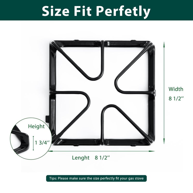 Anniparts Wb31K10034 Burner Grates Xl44 Stove Replacement Parts For Ge Stove Grates Cooktop Parts Ge Gas Range Grates Stove Top Burner Grates Jgbp29Mem1Bs Ge Oven Grates Cooktop Grates Stove Rack Set 4 Pcs - Image 2