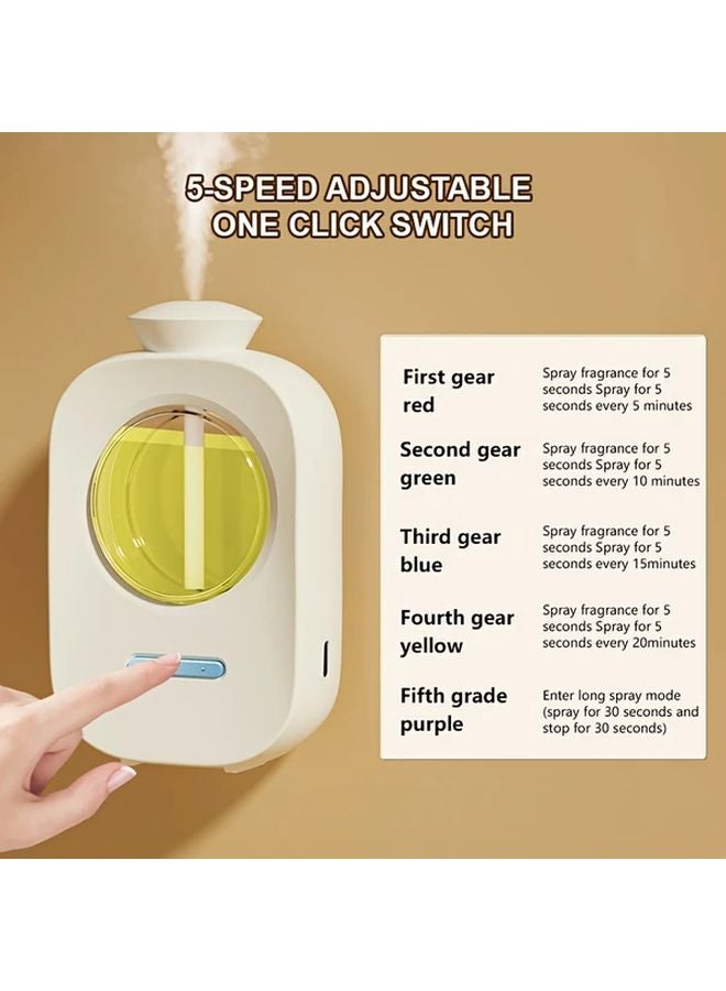 Smart Fragrance Diffuser With Automatic Timer USB Rechargeable Sleek White Design - Image 3