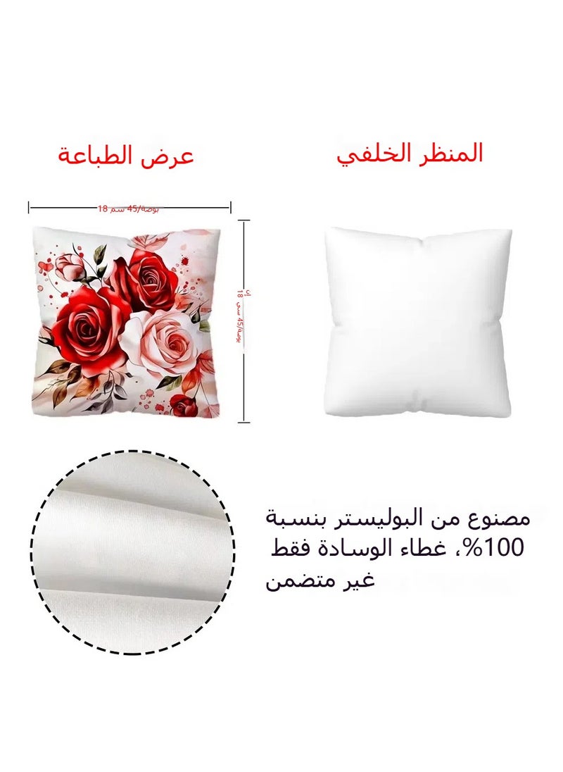 General Pillowcase 4-pack, 18x18", cushion cover Square linen   style home décor, sofa, car, bedroom, living room decorative pillowcase  - Image 5