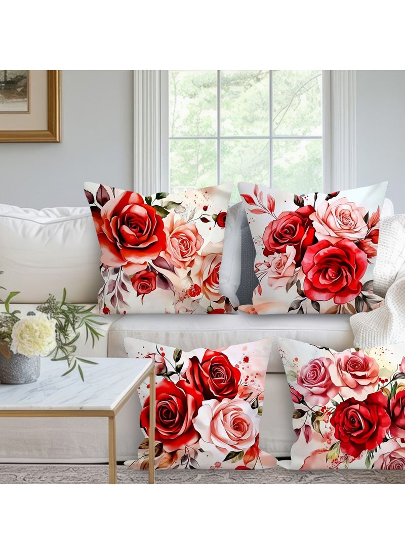 General Pillowcase 4-pack, 18x18", cushion cover Square linen   style home décor, sofa, car, bedroom, living room decorative pillowcase  - Image 4