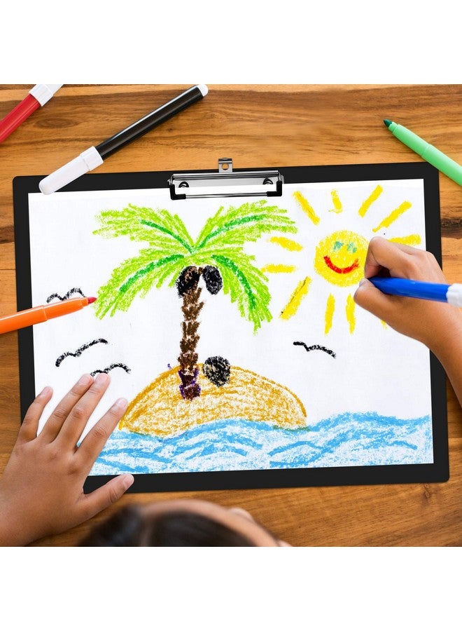 STOBOK A3 Clipboards Low Profile Clip Hardboard Painting Plastic Clip Hardboard For Office And Office Clip Boards (Black) - Image 2