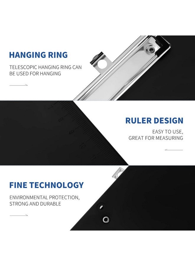 STOBOK A3 Clipboards Low Profile Clip Hardboard Painting Plastic Clip Hardboard For Office And Office Clip Boards (Black) - Image 4