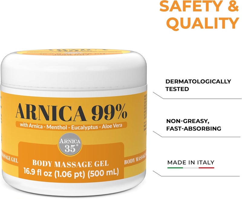 Arnica 35  Arnica Gel for Bruising Extra Strong 98 169 Fl Oz Massage of Muscles and Joints Natural and Dermatologically Tested Formula  Made in Italy - Image 4