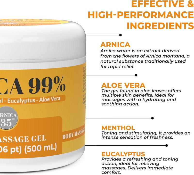 Arnica 35  Arnica Gel for Bruising Extra Strong 98 169 Fl Oz Massage of Muscles and Joints Natural and Dermatologically Tested Formula  Made in Italy - Image 3